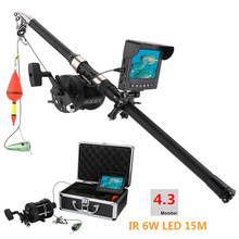 Maotewang-câmera de vídeo para pesca, kit com 8 lâmpadas led infravermelhas com anzóis e monitor colorido, 4.3 cores, para pesca subaquática 2024 - compre barato