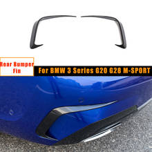 Carbon Fiber Car Rear Bumper Splitters Vent Fins For BMW 3 Series G20 G28 330i M-SPORT 2020-2021 Rear Bumper Wind Knife 2024 - buy cheap