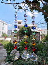 Chakra Crystal Prism Suncatcher Chandelier Lamp Ball Octagon Beads String Hanging Pendant Home Wedding Window Decor Figurine 2024 - buy cheap