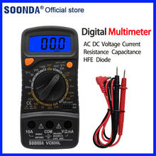 Multifunctional Digital Multimeter AC DC Voltage Current Resistance Capacitance HFE Diode Tester Multimeter With Buzzer 2024 - buy cheap