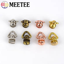 Meetee 5pcs Brass O Ring Nail Rivet Nipple Buckles Bag Rotation Pendant Hook DIY Luggage Belt Chain Hardware Leather Accessories 2024 - buy cheap