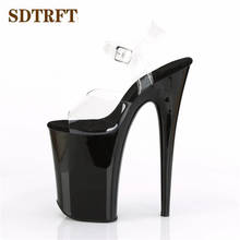 SDTRFT Unisex Stiletto Ladies transparent Sandals Platform shoes woman 23cm Super Thin high heels zapatos mujer peep Toe Pumps 2024 - buy cheap