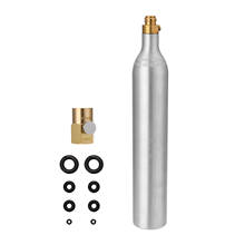 0.6L цельная латунная бутылка для воды цилиндр с высоким сжатым флаконом со сменным адаптером для соды W21.8 резьба 2024 - купить недорого