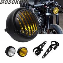 Retro Grill Headlight Motorcycle Vintage Head Lights Cafe Racer for Harley Sportster 883 1200 Chopper Bobber CG250 NG125 XS650 2024 - buy cheap