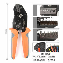 SN-06WF 0.25-6mm2 alicate de friso para terminais de travamento da braçadeira do cabo da extremidade-luva crimper imprensa laranja ferramenta da mão alicate de friso 2024 - compre barato