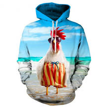 Rooster Funny 3D Print Women Men Casual Oversized Hoodies Sweatshirt Pullover Tops 2024 - buy cheap