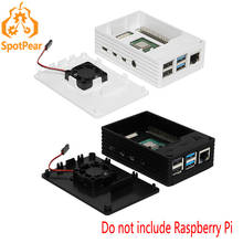 Чехол Raspberry Pi 4 Model B, пыленепроницаемый с охлаждающим вентилятором, радиаторы 2024 - купить недорого