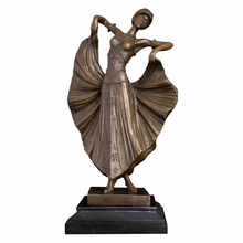 Bronze Woman Dance Statue Western Modern Female Dancer Sculpture Figurine Art Home Decoration 2024 - buy cheap