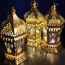 Iron Ramadan Decorative LED Light Hanging Candle Lantern Eid Mubarak Decor for Home Room Patio Festival Decorations Gifts 2024 - buy cheap