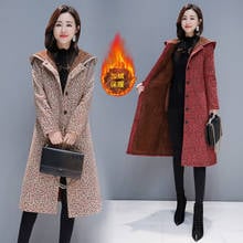 Mujer Cotton Linen Windbreaker Winter National Style Women's  Overcoat Floral Thickened Retro Invierno Hooded Trench Coat Z342 2024 - buy cheap