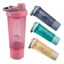 Hot Sports Water Bottle 500ML 600ML Protein Shaker Outdoor Travel Portable Leakproof Drinkware Plastic Water Blender Cup  2024 - buy cheap