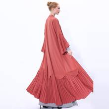 Ramadan Eid pleated Kimono Cardigan Abaya female Dubai Hijab Muslim Dress Kaftan Caftan Islam Clothing Turkish Abayas Robe F1459 2024 - buy cheap