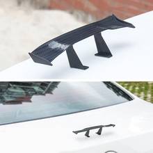 Universal Plastic Carbon Fiber Car Wing With Hot Universal Mini Spoiler Car Rear Tail Decoration Spoiler Wing Black For All Cars 2024 - buy cheap