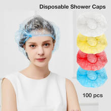 Gorro de ducha desechable antipolvo, transparente, para Spa, peluquería, hogar, ducha, elástico, impermeable, 100 unids/bolsa 2024 - compra barato