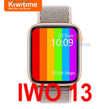 Kiwitime iwo 13 pro w56 relógio inteligente série 6 44mm 40mm monitor de freqüência cardíaca smartwatch para mulheres masculinas android xiaomi samsung telefone 2024 - compre barato