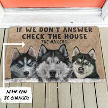 3D Check The Husky House Custom Name Doormat Doormat Indoor Doormat Non Slip Door Floor Mats Decor Porch Doormat 2024 - buy cheap