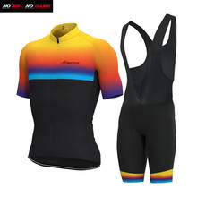 Men multi-color cycling jersey bib gel sets short sleeve racing sport MTB bike jersey cycling shirt pro team bicycle clothing 2024 - buy cheap