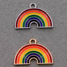 6Pcs  Enamel Rainbow Cloud Flowers Charms Beads DIY Earrings Bracelet Pendant Neacklace Accessories For Jewelry Making 2024 - buy cheap