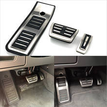 For Audi New A6 C8 Type 4K ab 2018-2020 Fuel Brake Foot Rest AT pedals Plate Accelerator brake pedal Pads stickers styling 2024 - buy cheap