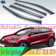 For Kia Sportage KX5 2016 2017 2018 2019 Plastic Exterior Visor Vent Shades Window Sun Rain Guard Deflector 2024 - buy cheap