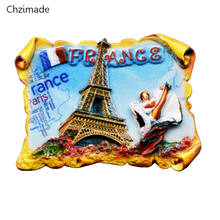 Lychee Life 1Pcs Paris Towel Pattern Fridge Magnet Cartoon Resin Refrigerator Sticker DIY Handmade Home Decoration 2024 - buy cheap