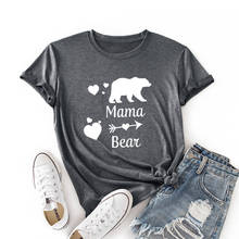 MaMa Bear T-shirt Women New Letter Print Harajuku T Shirt O-Neck Short Sleeve Cotton Top Graphic Tees Casual Tshirt 2024 - buy cheap