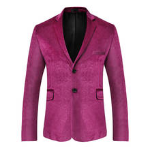 Purple Wedding Groom Dress Blazer Men 2021 New Single Breasted Notch Lapel Tuxedo Suit Jacket Men Party Stage Prom Blazer Hombre 2024 - buy cheap