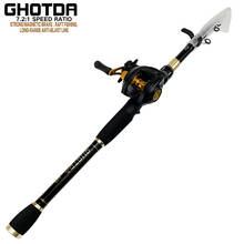 GHOTDA 1.8M-2.4M Casting Fishing Rod Reel Combo Carbon Fiber Fishing Rod with 17+1BB 7.2:1 Baitcasting Reel Pesca 2024 - buy cheap