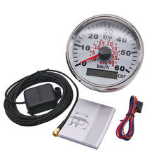 85mm Marine Boat GPS speedometer universal Meter 60 km/h Speed Gauge With red Backlight For Motorcycle Auto Truck Boat 9~32V 2024 - buy cheap