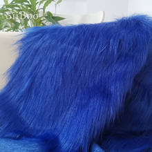 Royal blue 9cm plush faux fur fabric for winter coat vest stage cosplay decor long fur fabric tissue DIY 150*50cm 1pc SP5420 2024 - buy cheap