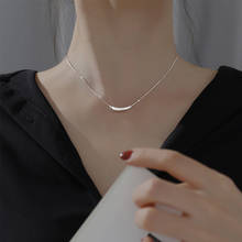 Collar de berenjena con forma de sonrisa para mujer, cadena de clavícula con colgante geométrico Simple, a la moda 2024 - compra barato