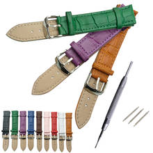 12mm 13mm 14mm 15mm 16mm 17mm 18mm 19mm 20mm 21mm 22mm 24mm Genuine Leather Watchband Crocodile Strap Watch Band Wristband 2024 - buy cheap