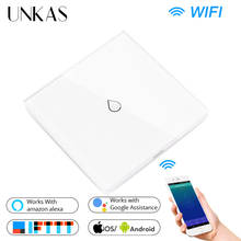 UNKAS Wifi Water Heater Switch Tuya APP Remote Control Boiler Led Light Touch Alexa Echo Google Home Glass Panel 2024 - buy cheap