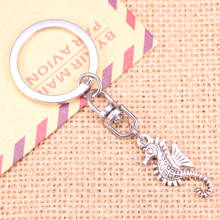 New Fashion Keychain 29x12mm hippocampus seahorse Pendants DIY Men Jewelry Car Key Chain Ring Holder Souvenir For Gift 2024 - buy cheap