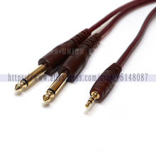 3.5mm 1/8" Stereo TRS Jack Male to Dual 6.35mm 1/4" TS Mono Jack Male Y Splitter Audio Cable for Laptop/Speaker/Mixer/DJ  1.5M 2024 - buy cheap