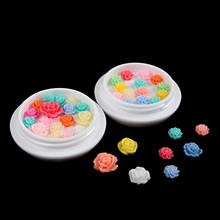 Accesorios de manicura con diamantes de imitación para el Día de San Valentín, accesorios para decoración de uñas en 3D, flor rosa, bricolaje, 2 uds. 2024 - compra barato