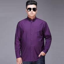 spring shirt men long sleeve plus size 8XL 9XL 10XL shirt wine red purple navy blue white black oversize dress shirt 150KG 58 2024 - buy cheap