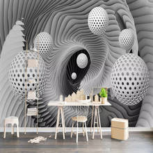 Diantu  Custom Wall Mural Paintings 3D Stereoscopic Ball Space Vortex Modern Living Room TV Background Wallpaper Papel De Parede 2024 - buy cheap