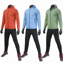 Куртка для бега Спортивная футболка с длинным рукавом толстовки с капюшоном на молнии, для бега, тренировочные костюмы сжатия для занятий спортом и бега топы для фитнеса 2024 - купить недорого