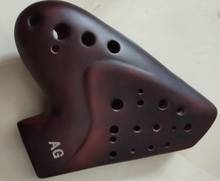 Great sound smoked burn three tubes 3-pipes AG ocarina multichamber flute alto G music instrument 2024 - buy cheap