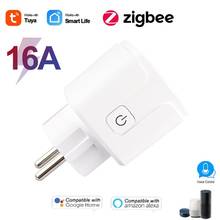 ZigBee Tuya Smart Plug EU 16A Power Socket Timing Function Home Voice Remote Smart Life APP Control With Alexa Google Home 2024 - buy cheap