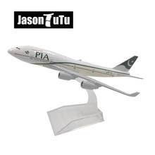 Джейсон Туту 16 см Пиа Боинг 747 модель самолета Модель самолета литая металлическая модель самолета масштаба 1/400 самолеты Пакистан авиакомпании B747 2024 - купить недорого