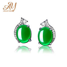 Brincos de pino anillos yuzuk 925, brincos de luxo femininos verde ou vermelho 2024 - compre barato