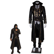 Dishonored Cosplay Corvo Attano Costume Carnival Cosplay Costume Full Sets Long Leather Coat High Quality Cool Men Halloween 2024 - buy cheap