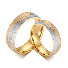 Кольцо с кубическим цирконием для женщин и мужчин, обручальные Подарки для влюбленных, обещанные кольца, ювелирные изделия из нержавеющей стали 2024 - купить недорого