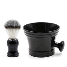 Mythus Stainless Steel Shaving Soap Mugs And Badger Hair Shave Brushes Professional Classic Men Beard Shaving Bowl And Brush Set 2024 - buy cheap