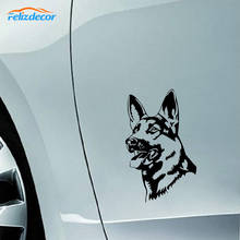 Adesivo de carro para cachorro e caminhão, adesivo em vinil, personalidade do cão alemão, acessórios para caminhões, preto/prata c1088 2024 - compre barato