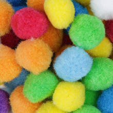 Bola de pompoms coloridos para crianças 80 peças 20mm 2024 - compre barato