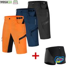 WOSAWE-pantalones cortos de ciclismo para hombre, Shorts con almohadilla de Gel, ajustables, con bolsillo de cremallera, ligeros y transpirables 2024 - compra barato