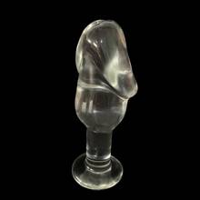 Large glass fake dildo crystal anal butt plug beads unisex fake dildo sex toys for male female 2024 - buy cheap